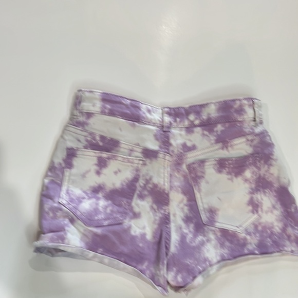 H&M tie dye purple Jean shorts - Picture 2 of 2